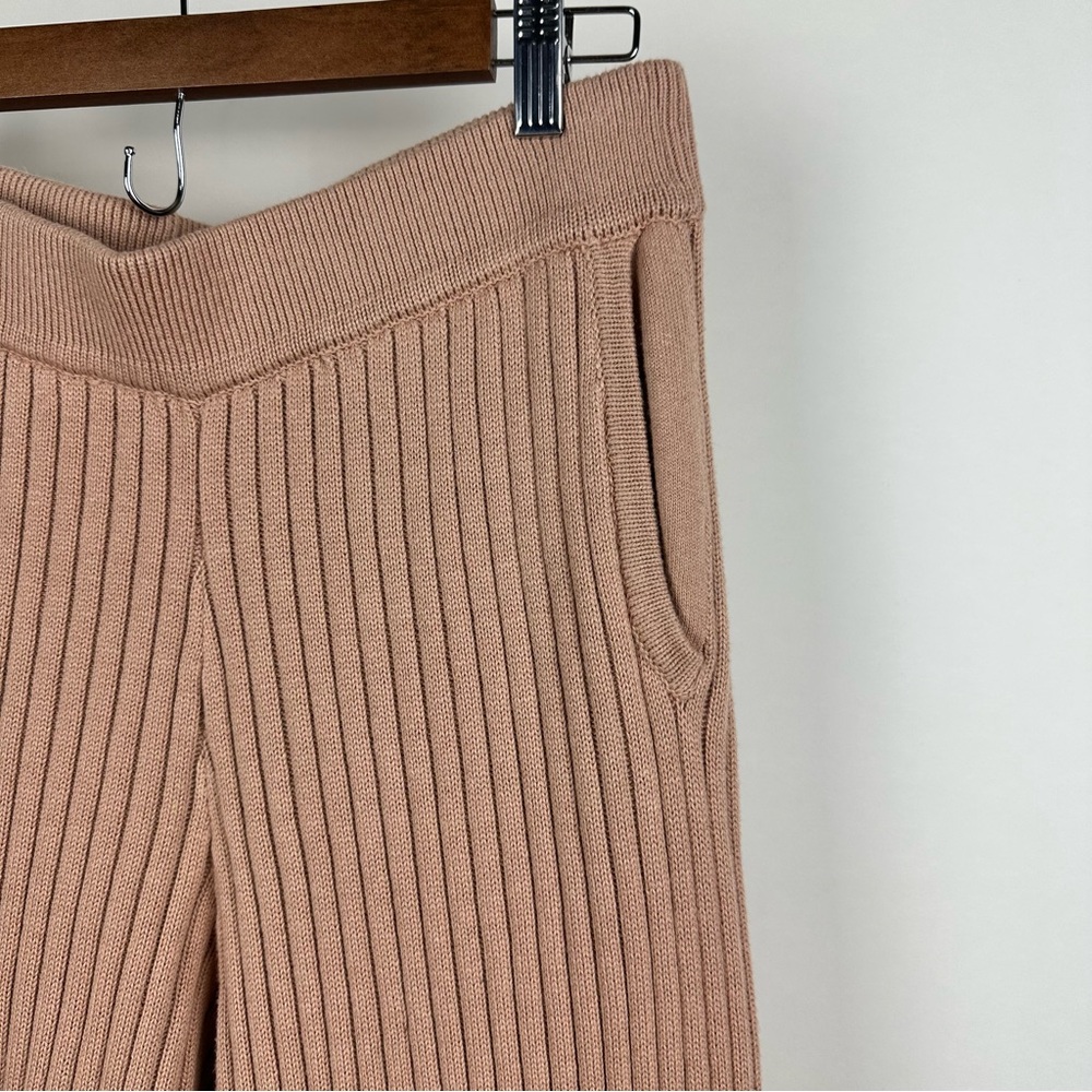 HAVEN Well Within Organic Cotton Cashmere Rib Knit Cropped Lounge Pants - Picture 8 of 12